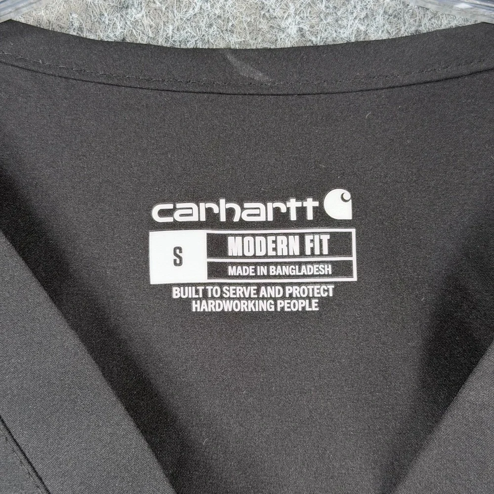Carhartt Force Essentials V-Neck 6-Pocket Scrub Top Unisex S Black‎ Modern Fit